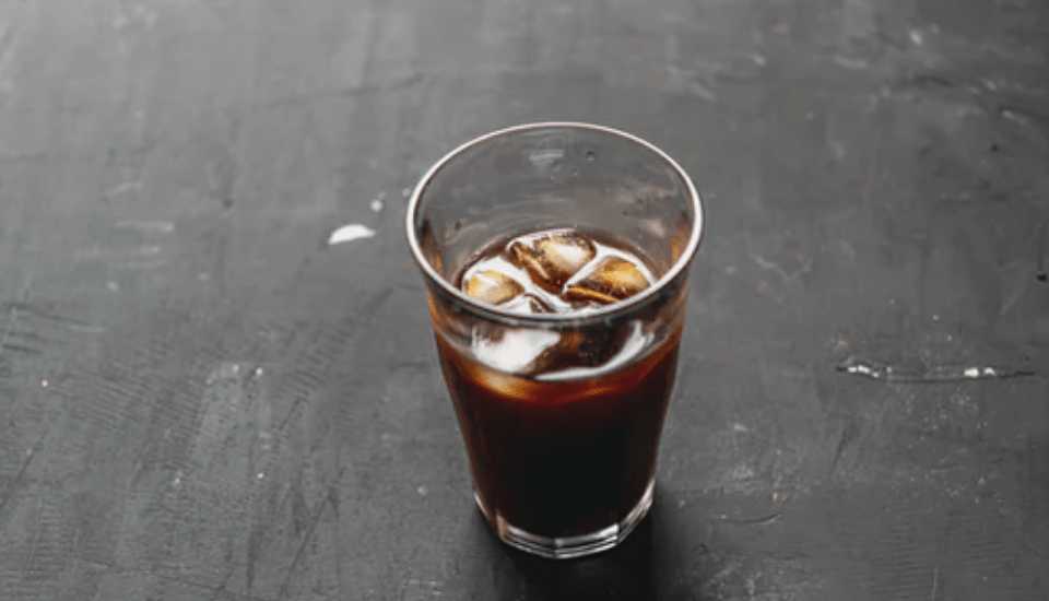 A cup of Vietnamese black coffee with ice