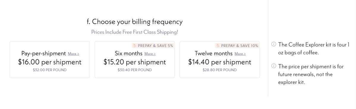 Choose The Billing Frequency