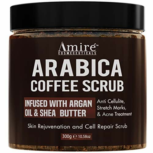 All Natural Arabica Coffee Body Scrub, Infused with Argan Oil and Shea Butter
