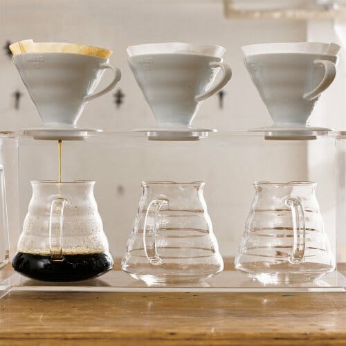 Hario V60 is also one of the Pour-Over brewers popular both at coffee shops and at home.