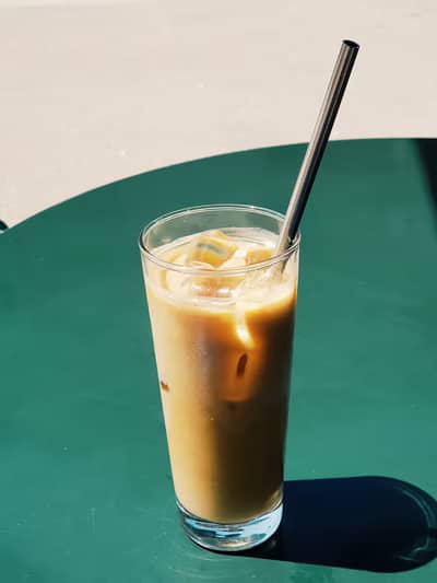 A cup of Thai iced coffee