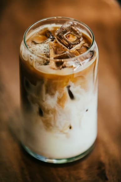  A glass of iced latte