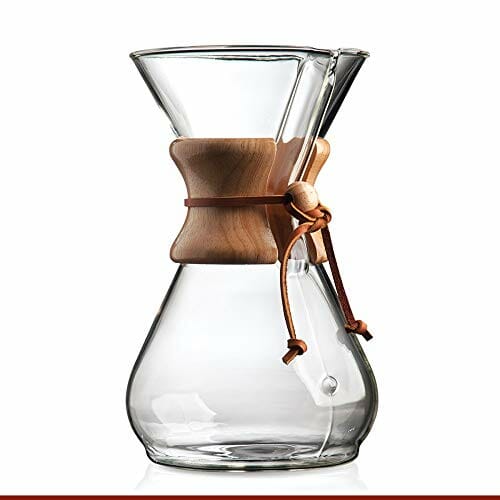 Chemex is a beautifully designed Pour-Over brewer that's also popular among the engineering and artistic crowd.