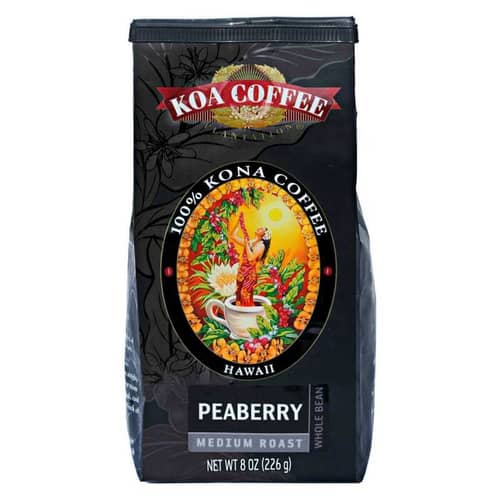 Koa Coffee - Peaberry Medium Roast 100% Kona Coffee