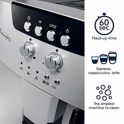 De'Longhi ESAM04110S Magnifica Fully Automatic Espresso Machine with Manual Cappuccino System Silver