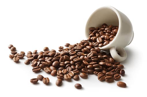 A cup of coffee beans