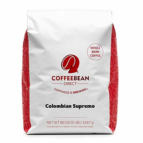 Coffee Bean Direct Colombian Supremo, Whole Bean Coffee