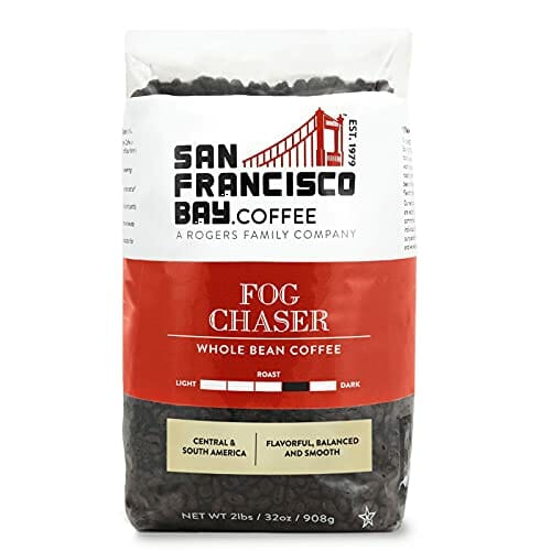 San Francisco Bay Coffee Fog Chaser Whole Bean 2LB (32 Ounce) Medium Dark Roast