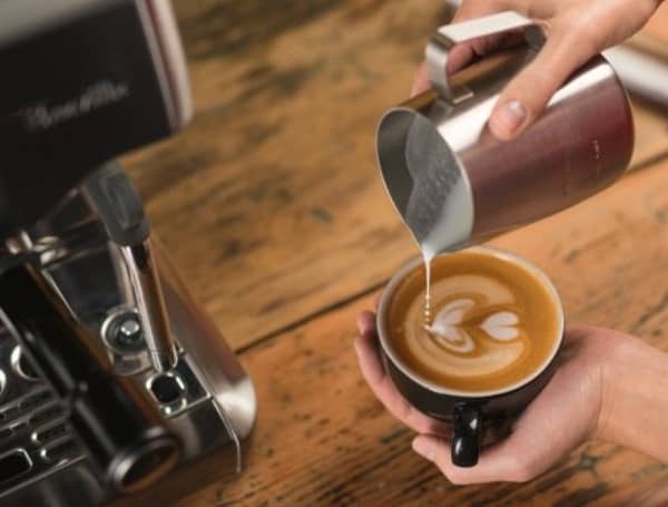 Breville steam wand helps create a velvety smooth cup of third-wave specialty coffee