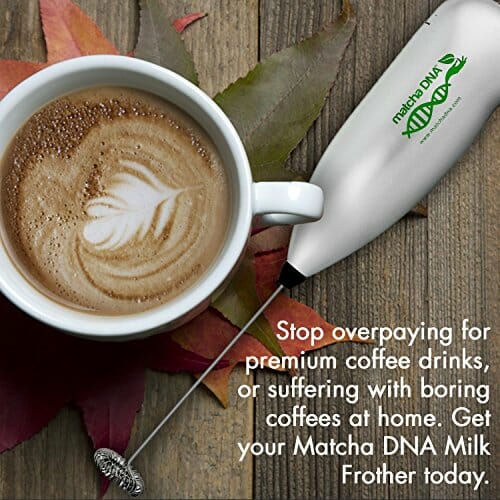 MatchaDNA Milk Frother - Handheld Battery Operated Electric Foam Maker For Bulletproof Coffee,