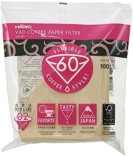 Hario 02 100-Count Coffee Natural Paper Filters