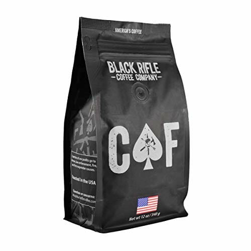 Black Rifle Coffee CAF (Medium Roast, 2x Caffeine) Ground 12 Ounce Bag, Medium Roast Coffee