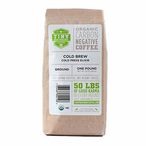 Tiny Footprint Coffee USDA Organic Cold Brew & Press Elixir, Ground Coffee
