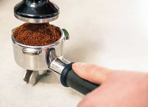 Tamping pressure should be between 30 and 40 pounds. 