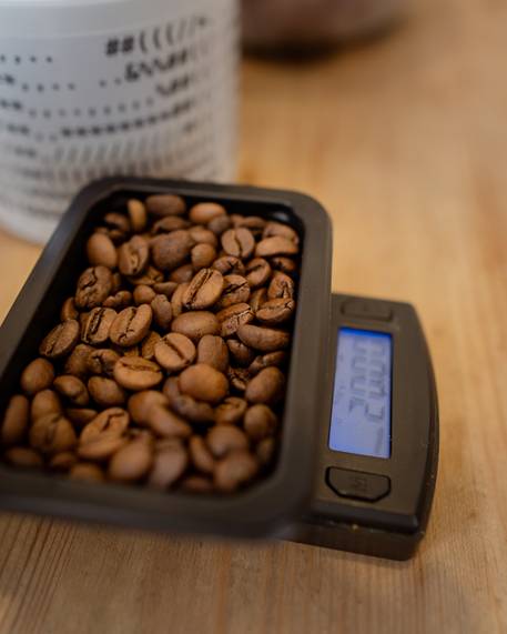 Coffee scale ensures accuracy, saves time, and helps you experiment. 