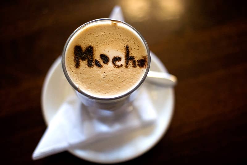 A Mocha coffee