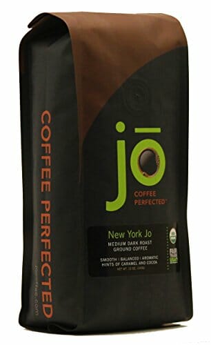 NEW YORK JO: 12 oz, Medium Dark Roast Organic Ground Coffee
