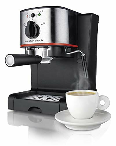 Hamilton Beach Espresso Machine, Latte and Cappuccino Maker with Milk Frother,