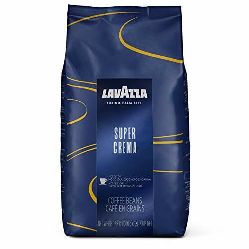 Lavazza Super Crema Whole Bean Coffee Blend, Medium Espresso Roast,