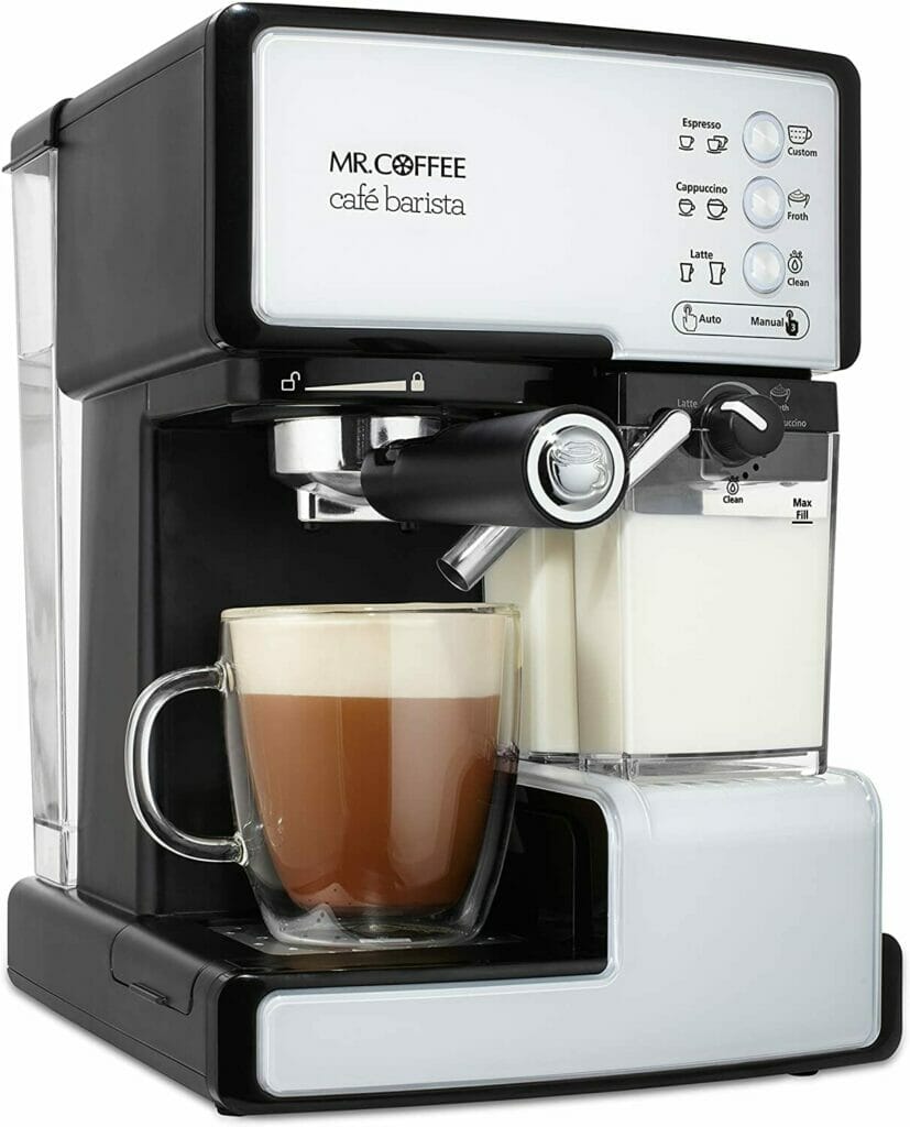 Mr. Coffee Cafe Barista Espresso and Cappuccino Maker, White