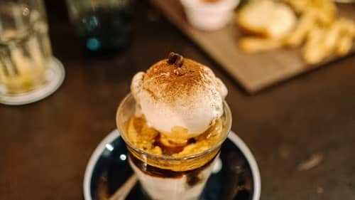 Affogato is espresso with vanilla ice cream