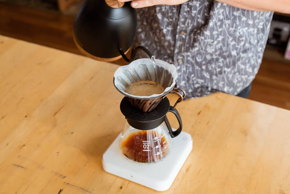 Pour-over, like the French press, necessitates the use of certain tools.
