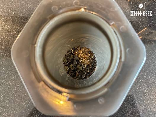 Add your tea leaves into the brewing chamber