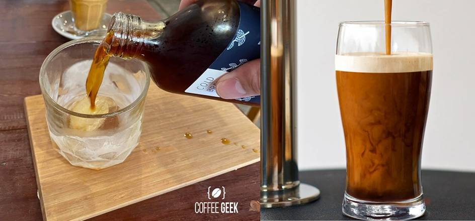 The cold brewing process is different from iced coffee which uses hot brewed coffee to extract flavors from the bean. 