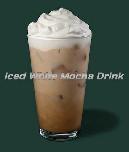 Iced white mocha will give you an energy boost 