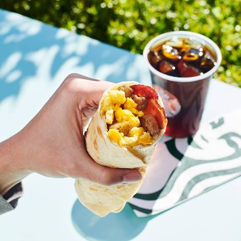 Bacon, Sausage & Egg Wrap is packed with 100% protein on Facebook @Starbucks