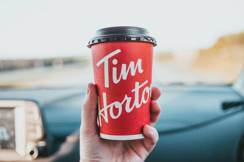 Tim Hortons is also known for serving a quality coffee. 