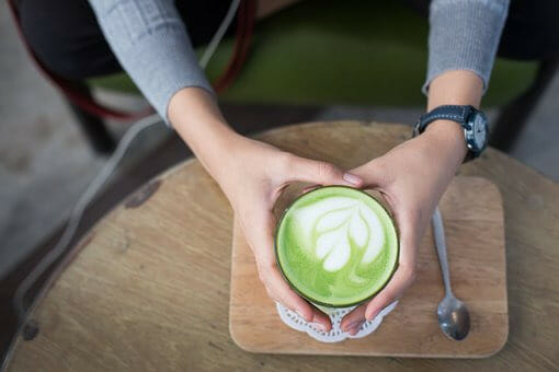 Matcha green tea latte is one of the best tea drinks at Starbucks. 