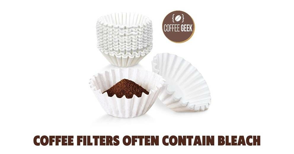 Coffee filters often contain bleach, which can release harmful chemicals when burned