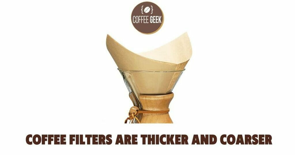  Coffee filters are thicker and coarser, making it challenging to roll 