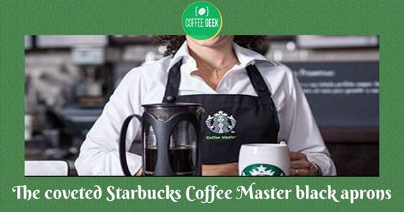 The coveted Starbucks Coffee Master black aprons