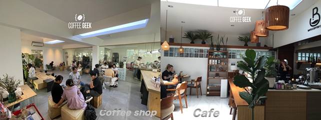 coffee shop vs cafe
