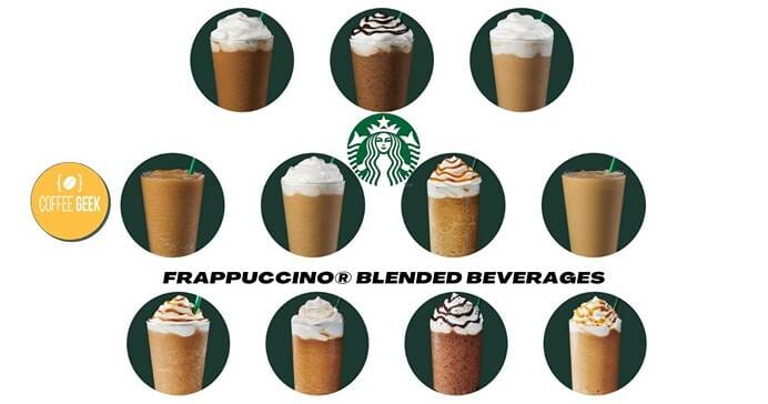 Starbucks frappuccino blended beverages.
