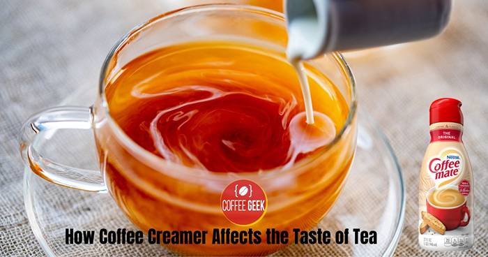 How coffee creamer affects the taste of tea.