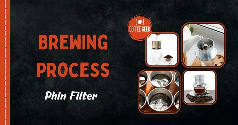 The brewing process is shown on a black background.
