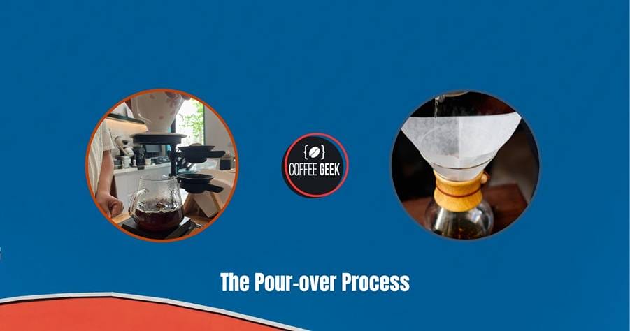 The pour over process.