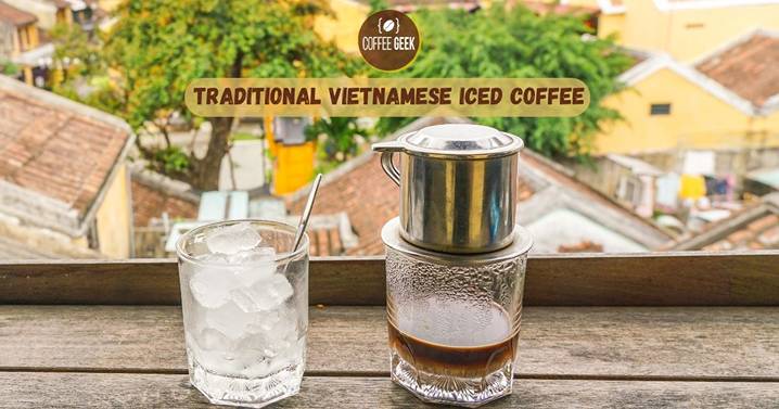 Traditional vietnamese iced coffee.