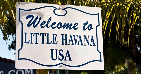 Welcome to little havana usa sign.