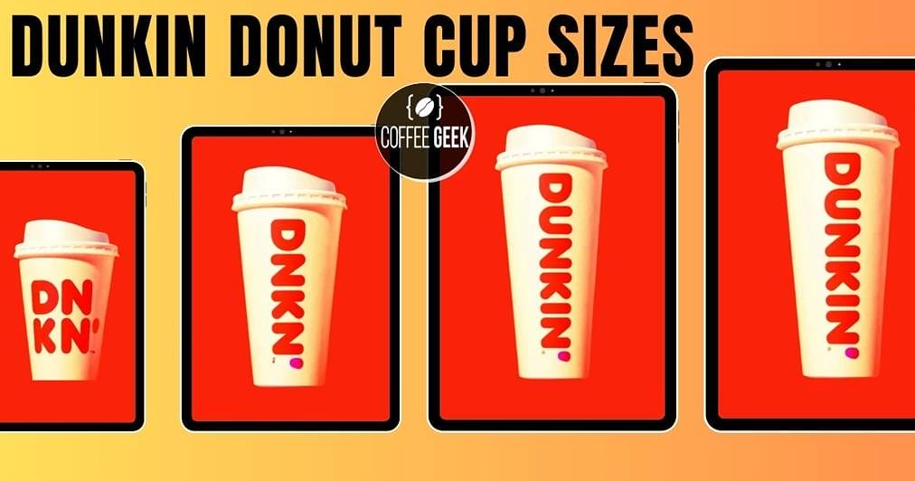 Dunkin donut cup sizes