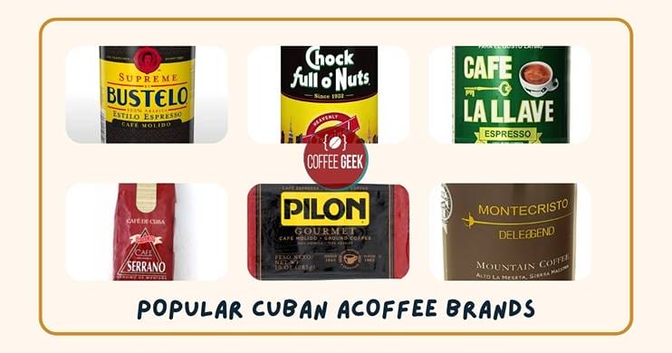 Popular cuban coffee brands.