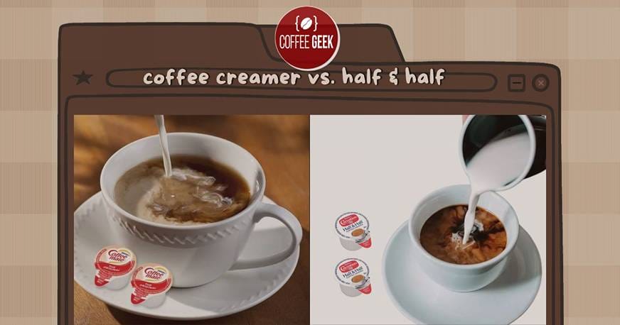 coffee creamer vs. half & half;