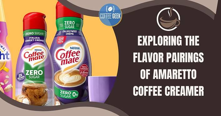 Exploring the flavor pairings of amaretto coffee creamer.