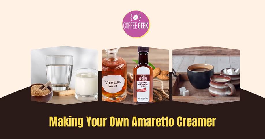 Making your own amaretto creamer.