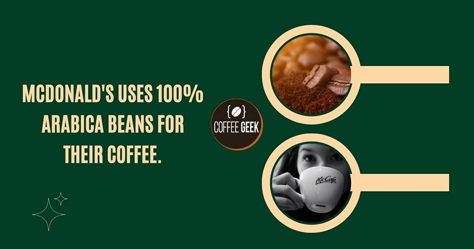 Mcdonald's uses 100 % arabica beans for their coffee.