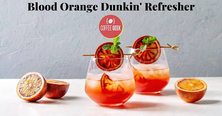 Blood orange dunkin refresher.
