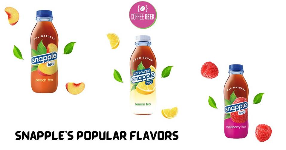 Snapple's popular flavors.